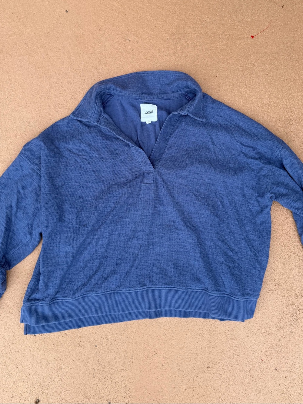 Aerie Oversize Blue Collared Pullover